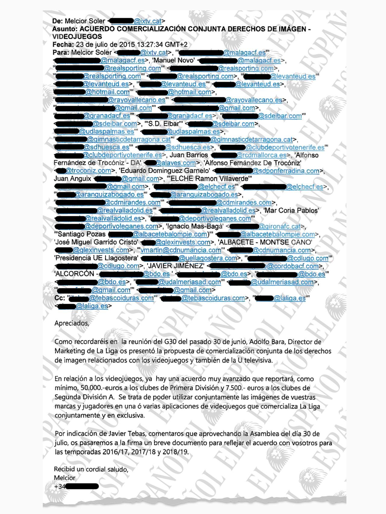Email de Melcior Soler