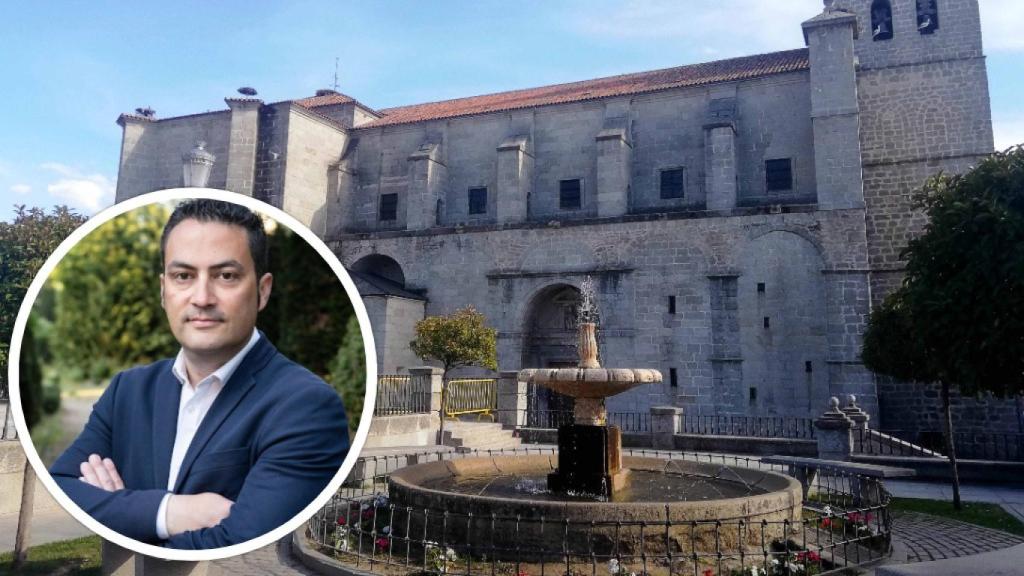 El alcalde de El Espinar, Javier Figueredo, y una imagen del pueblo.