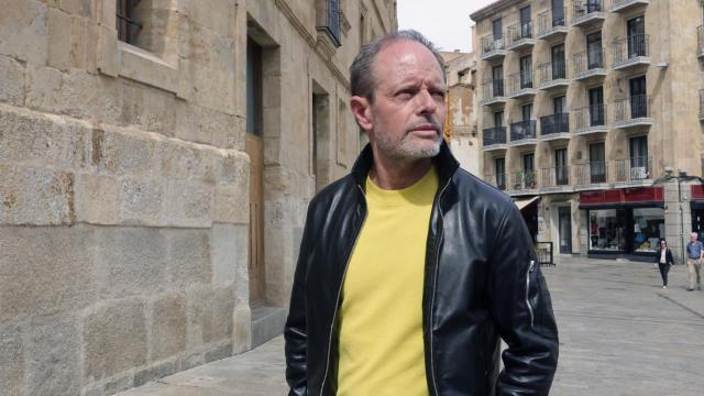 Bernard Minier, este miércoles en Salamanca, donde ha presentado su novela 'Lucía', ambientada en la ciudad. Foto: JM García/EFE