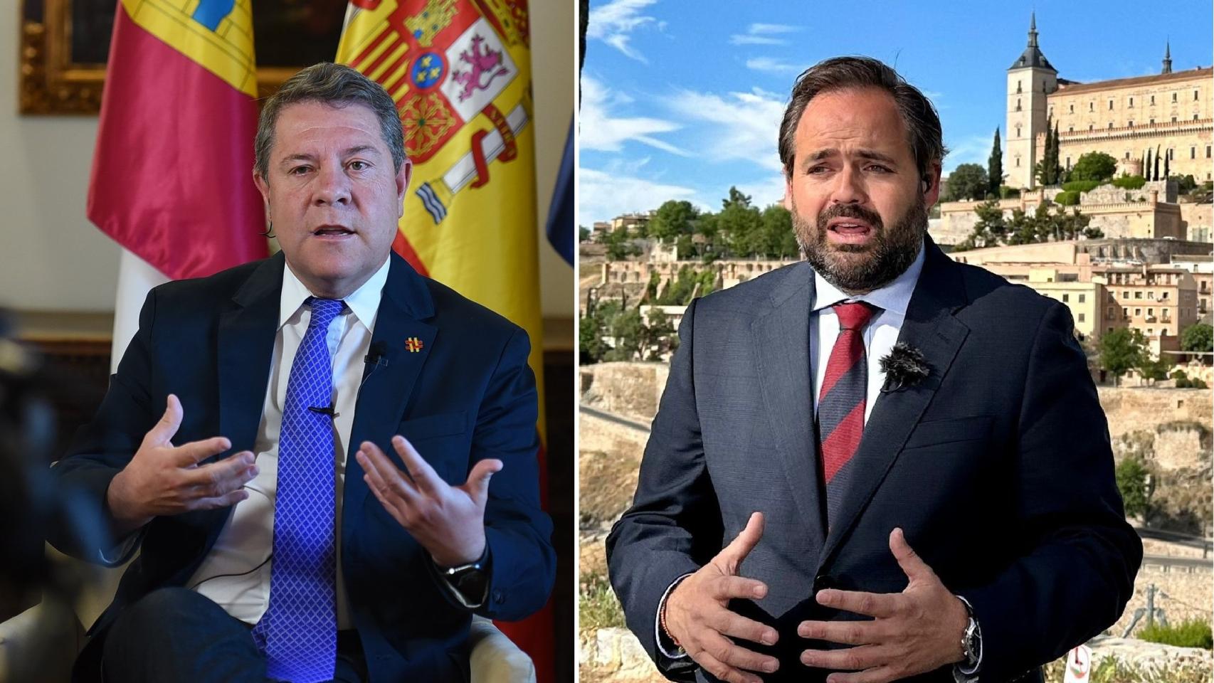 García-Page y Núñez durante sus intervenciones.