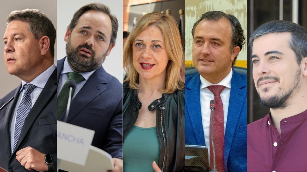 Emiliano García-Page, Paco Núñez, Carmen Picazo, David Moreno y José Luis García Gascón. Foto: CMM.