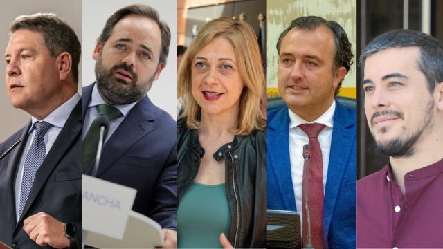 Emiliano García-Page, Paco Núñez, Carmen Picazo, David Moreno y José Luis García Gascón. Foto: CMM.