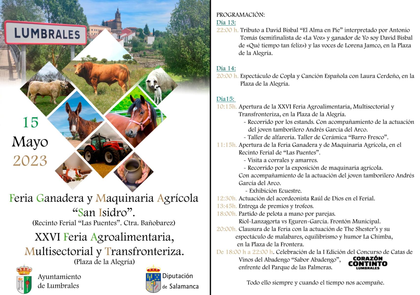 San isidro lumbrales 2023 cartel y progama