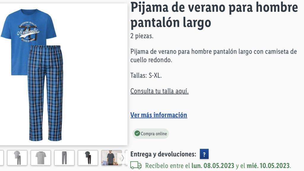 Pijama de verano.