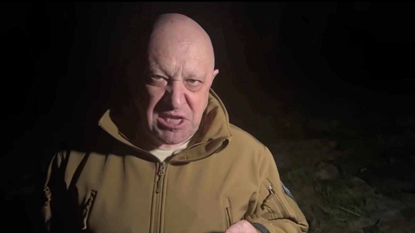 Yevgueni Prigozhin, jefe del Grupo Wagner, en un vídeo difundido este viernes en su canal de Telegram.