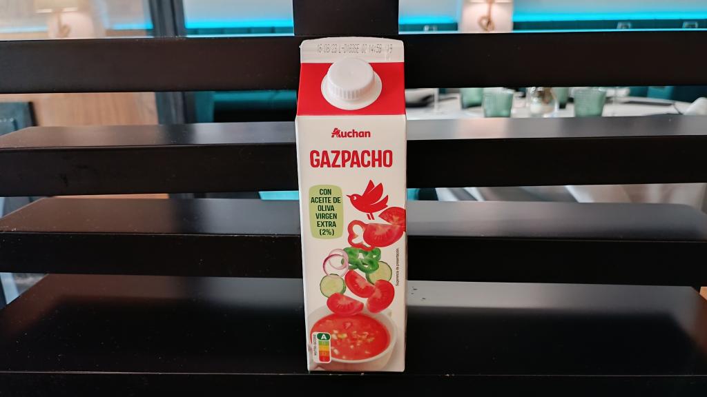 El bote de gazpacho de Auchan, la marca blanca de Alcampo.