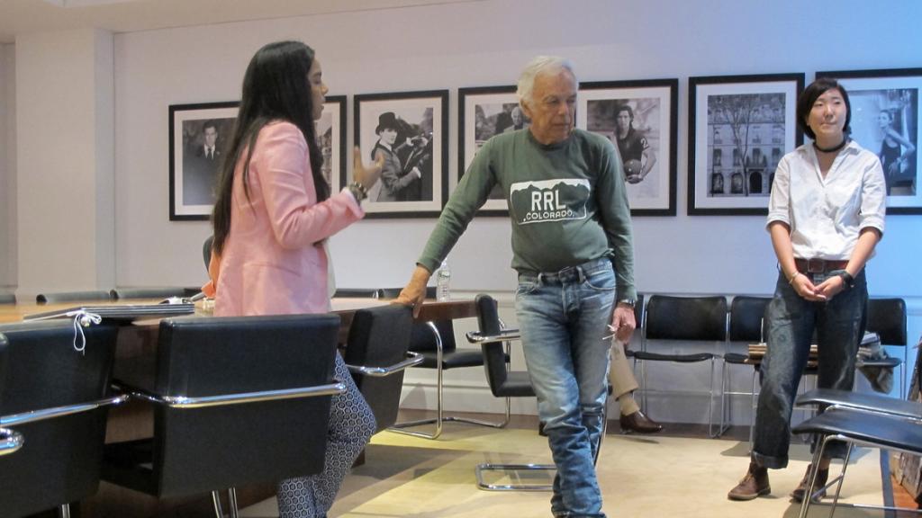 Carmela junto al diseñador Ralph Lauren en su despacho.