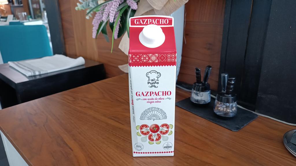 El bote de gazpacho de Dia Al Punto, la marca blanca de Dia.