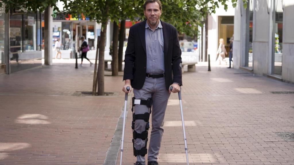 Óscar Puente, en una calle cercana al Ayuntamiento de Valladolid.