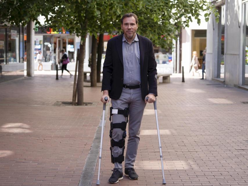 Óscar Puente, en una calle cercana al Ayuntamiento de Valladolid.