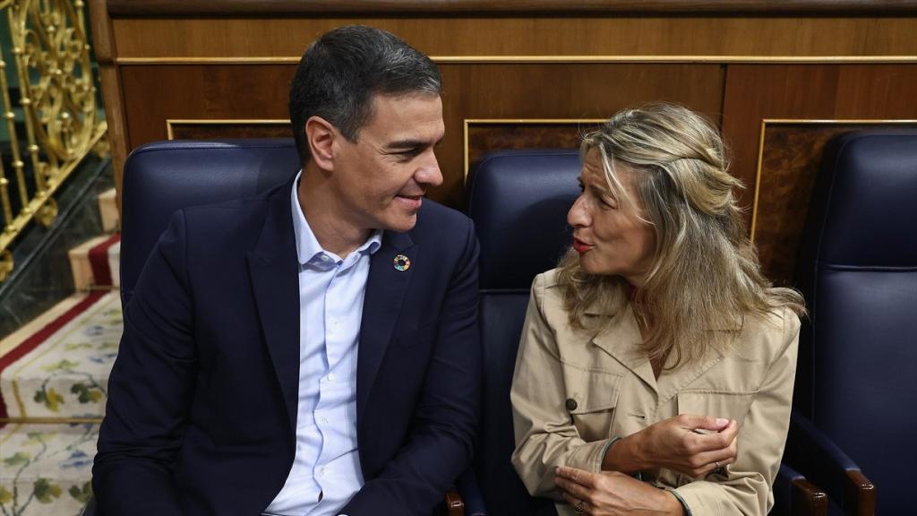 Pedro Sánchez y Yolanda Díaz, en el Congreso de los Diputados, en una imagen de archivo.