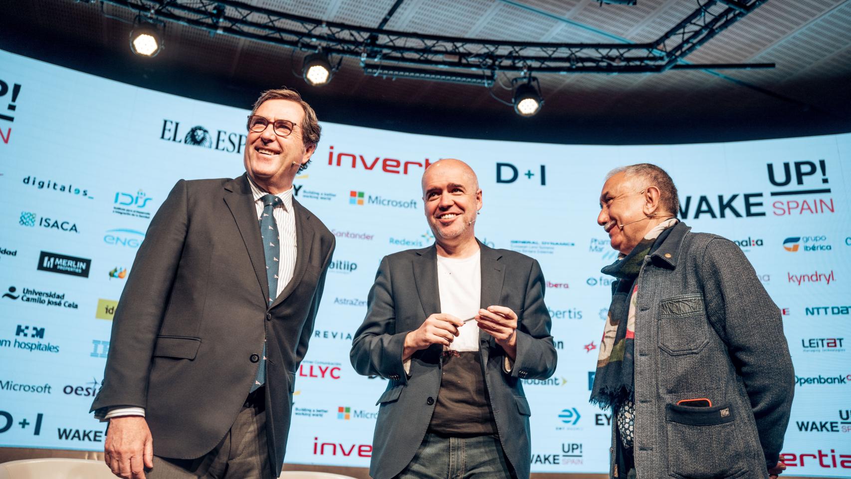 Antonio Garamendi, Unai Sordo y Pepe Álvarez, en Wake Up, Spain!-.