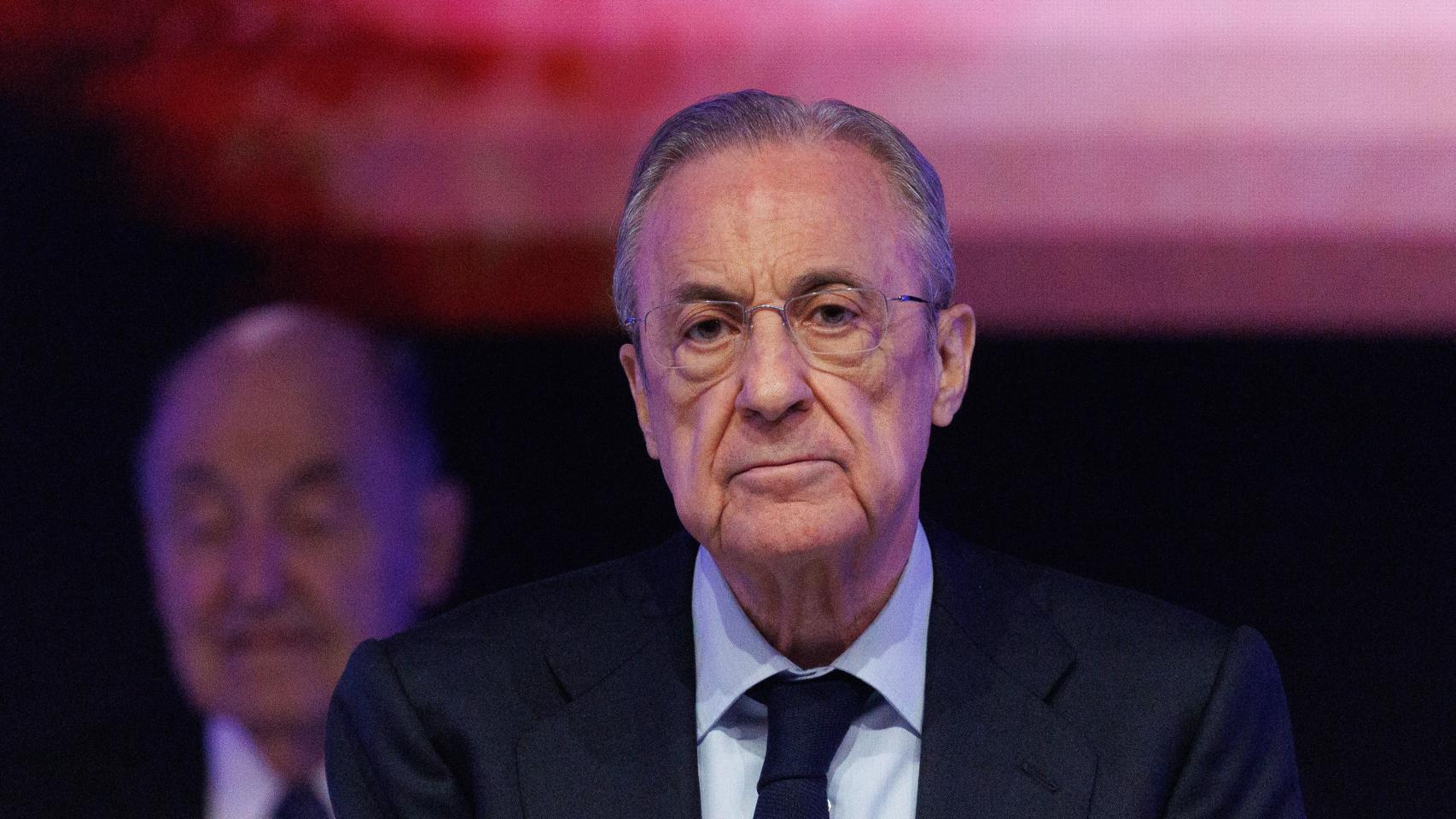 Florentino Pérez, presidente de ACS, en la junta de accionistas celebrada el pasado mes de mayo.