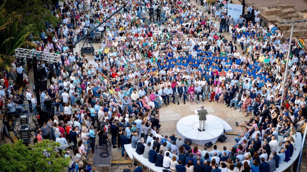 Imagen del alcalde durante el acto celebrado este viernes en Málaga.