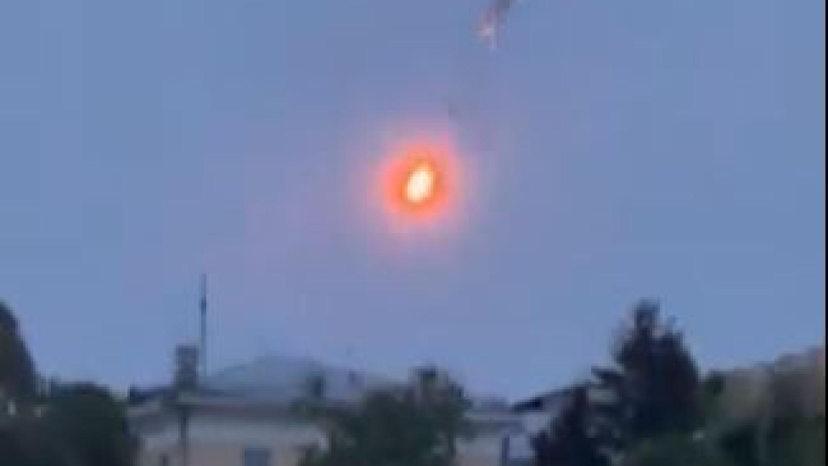 Dron derribado en Kiev.