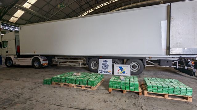 Droga intervenida en el Puerto de Vigo.