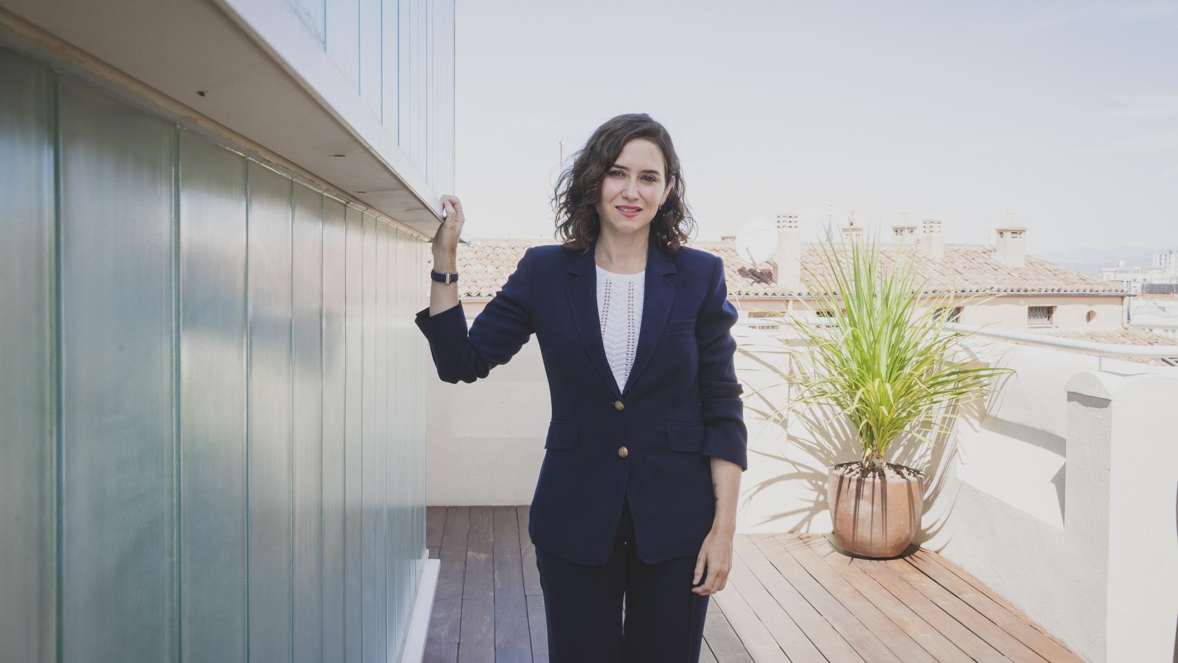 Isabel Díaz Ayuso durante su entrevista con EL ESPAÑOL.