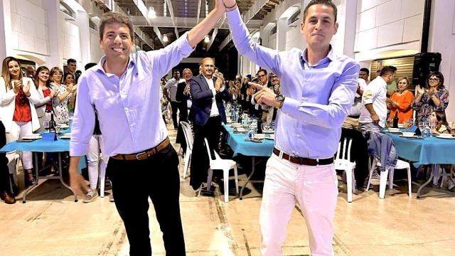 Carlos Mazón y Alejandro Hernández en el encuentro en Ondara.