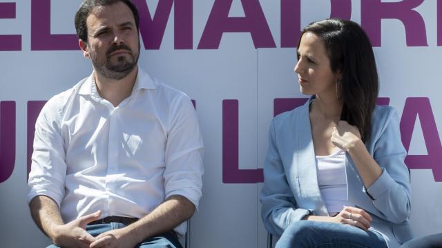 La secretaria general de Podemos y ministra de Derechos Sociales y Agenda 2030, Ione Belarra, y el líder de Izquierda Unida y ministro de Consumo, Alberto Garzón.