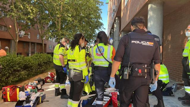 Los sercicios de emergencia en el lugar de los hechos.