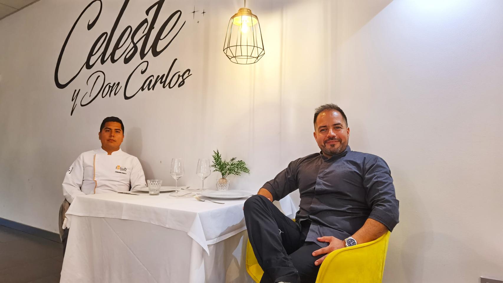 Jorge Jurado, derecha, y su ayudante Fernando Berrutti.