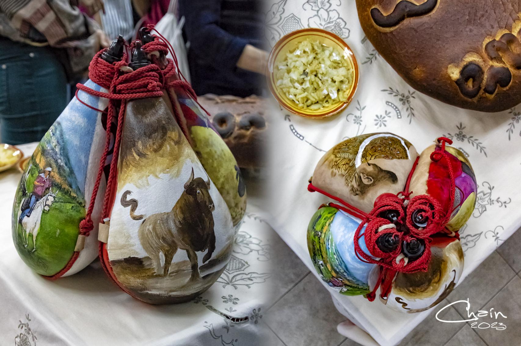 Botas de vino decoradas