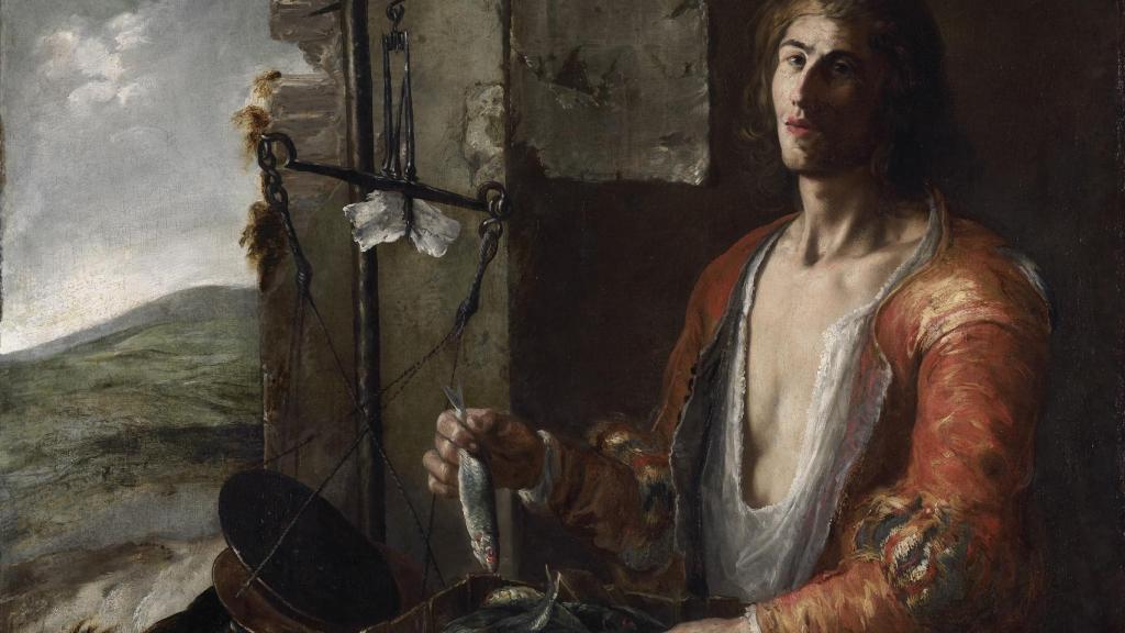 Herrera el Mozo: 'Vendedor de pescado' (detalle), h. 1659. National Gallery of Canada