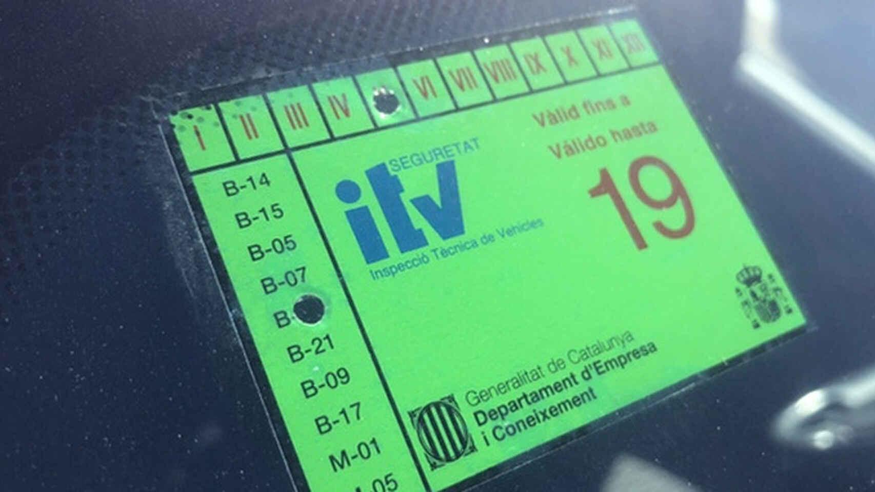 Pegatina de la ITV.