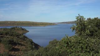 Embalse de Alcántara (Cáceres) en mayo de 2023.