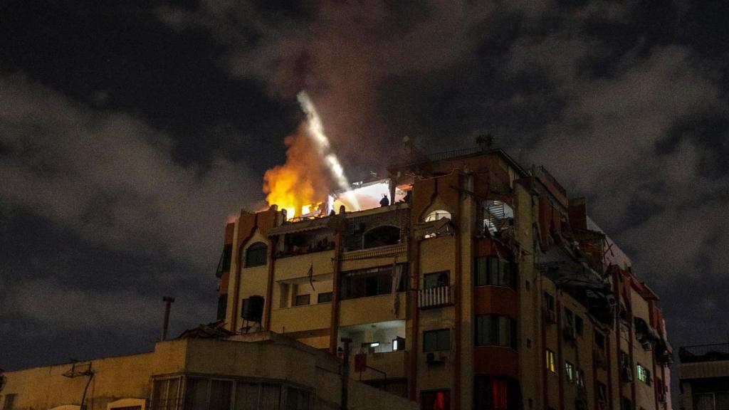 La casa de Hadi Al Bahtimi, este martes tras los ataques aéreos israelíes en la ciudad de Gaza.