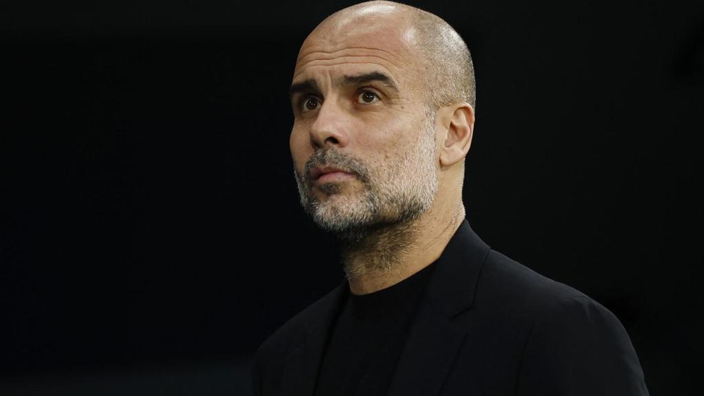 Pep Guardiola, en un partido del Manchester City de la temporada 2022/2023