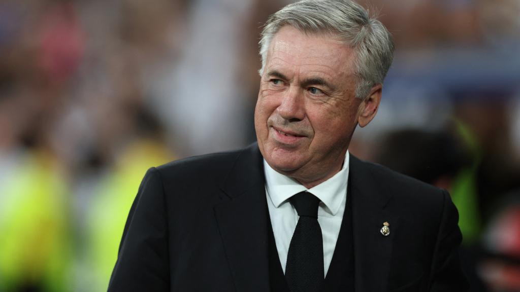 Carlo Ancelotti, durante el Real Madrid - Manchester City de la Champions League 2022/2023