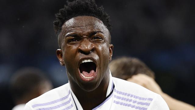 La euforia de Vinicius Júnior para celebrar el 1-0 del Real Madrid ante el City
