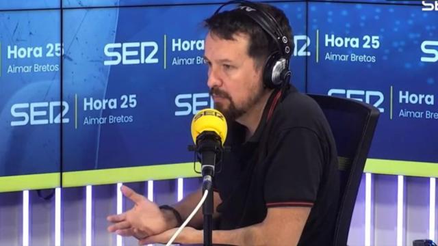 El exvicepresidente del Gobierno y fundador de Podemos, Pablo Iglesias, este lunes en la Ser.