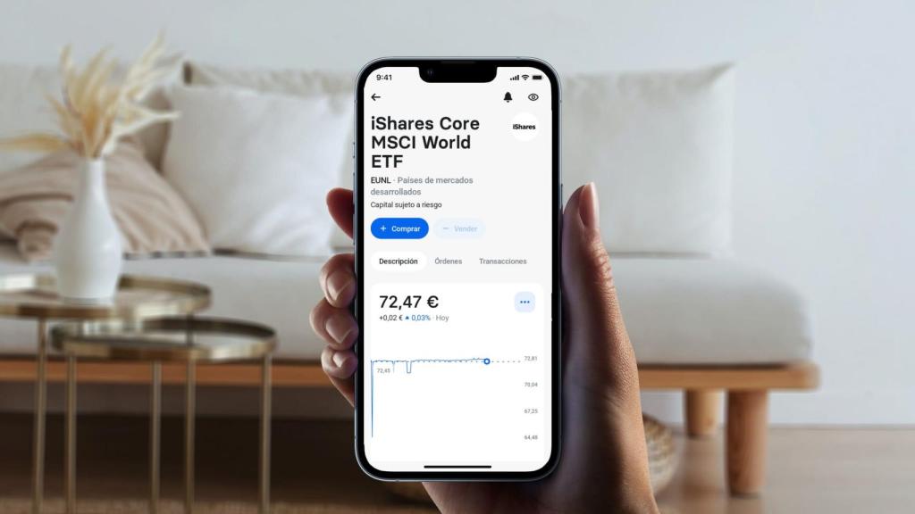 Un ETF de BlackRock en la 'app' de Revolut.