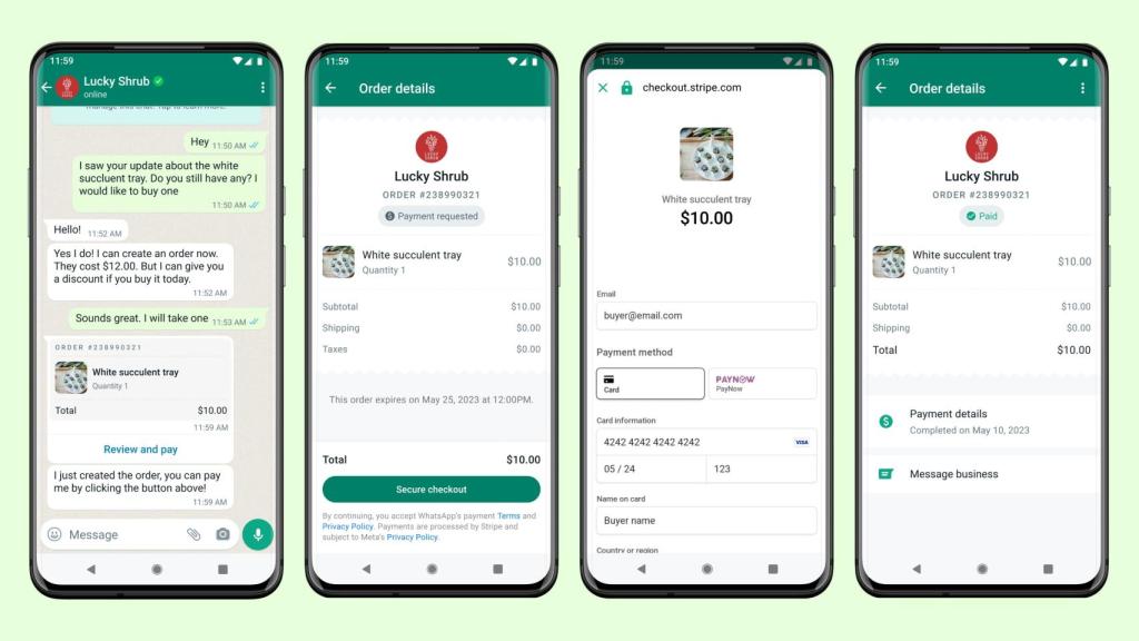 Pagar con WhatsApp