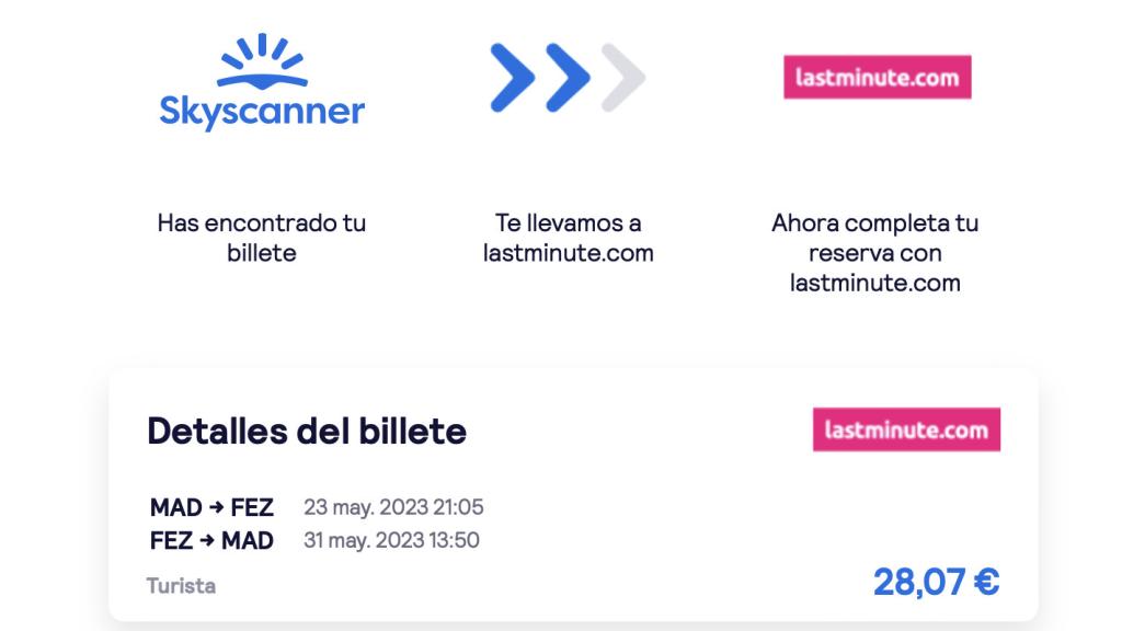 Vuelo más barato de la semana.