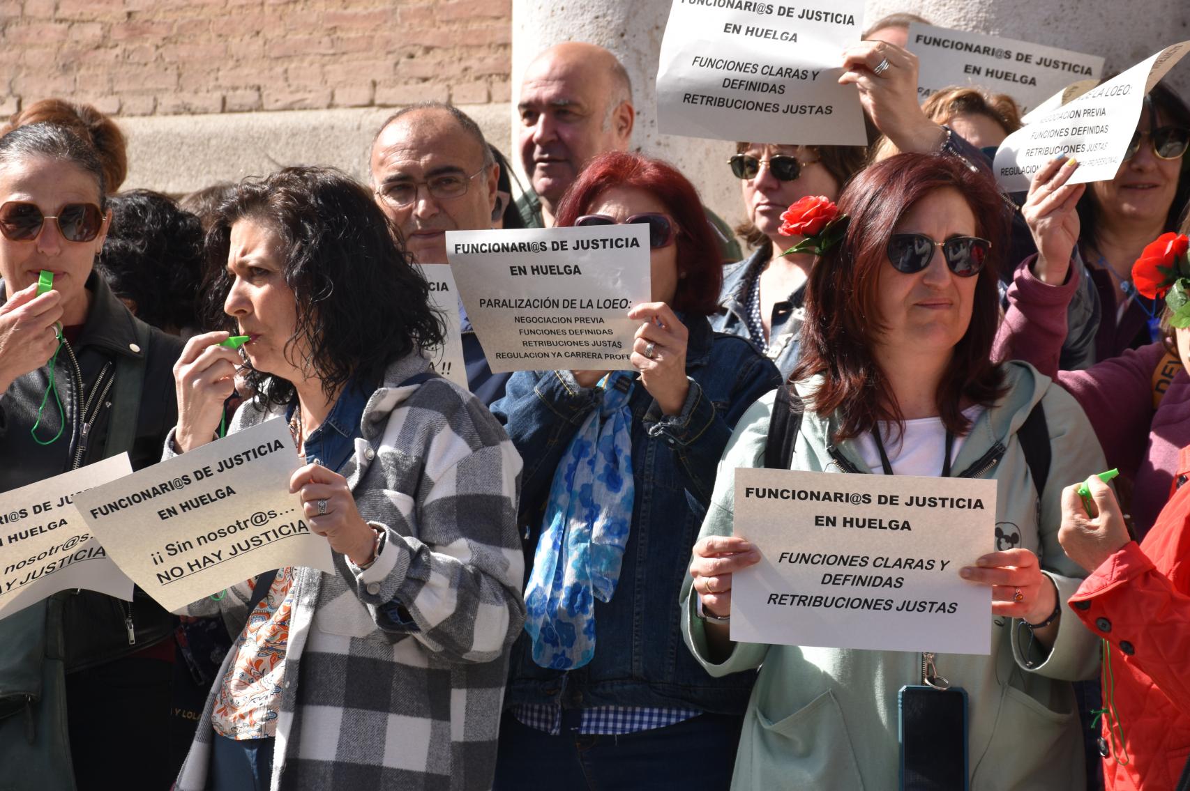 Manifestación de los funcionarios de Justicia en Valladolid