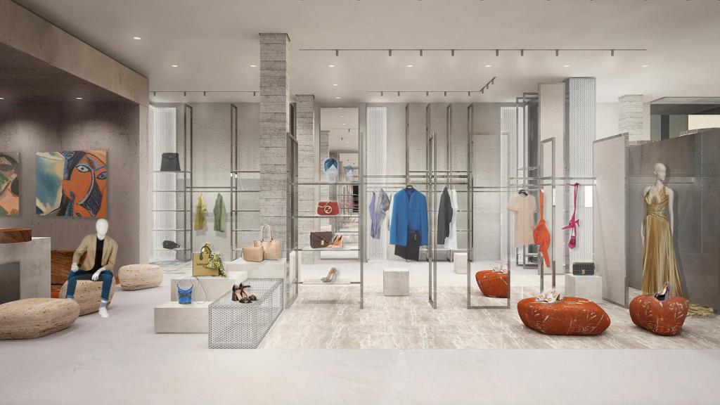 Zona 'luxury' de la tienda de Pompeu en Muelle Uno.