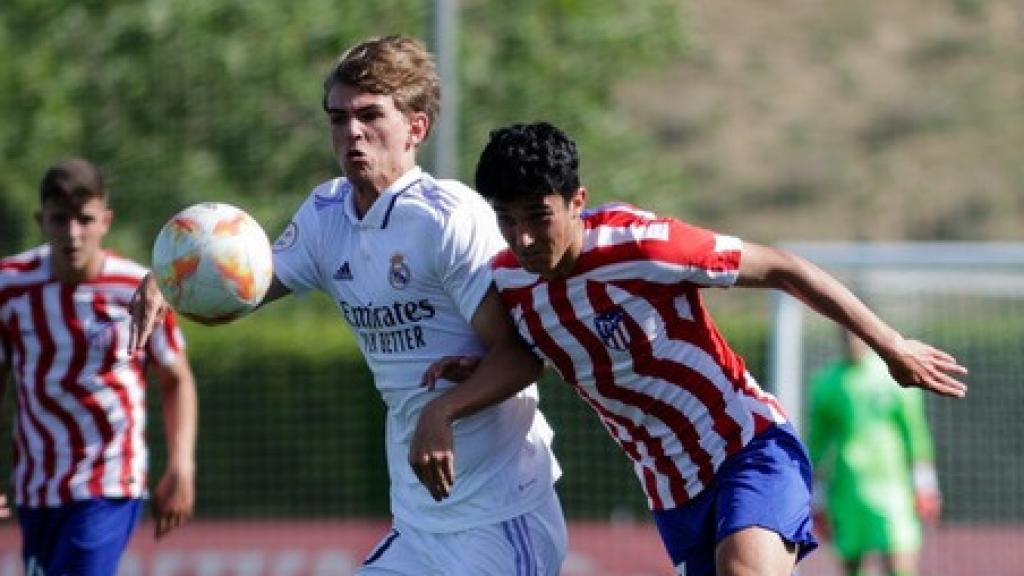 Partido entre los juveniles del Real Madrid y el Atlético