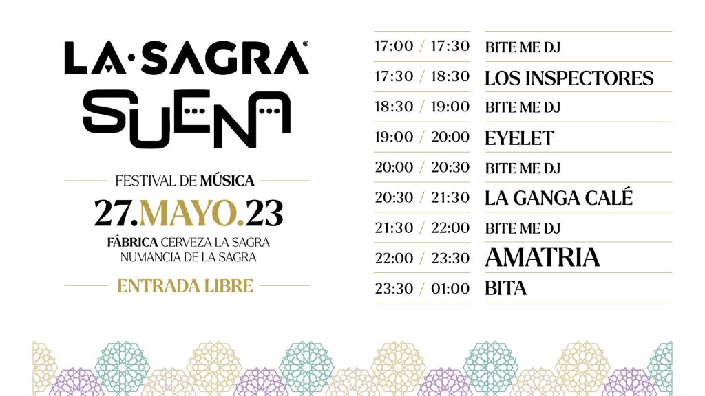 Cartel de 'LA SAGRA Suena'. Foto: Cerveza LA SAGRA.