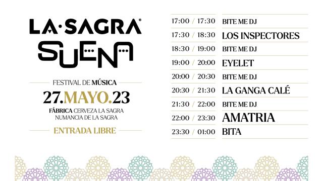 Cartel de 'LA SAGRA Suena'. Foto: Cerveza LA SAGRA.