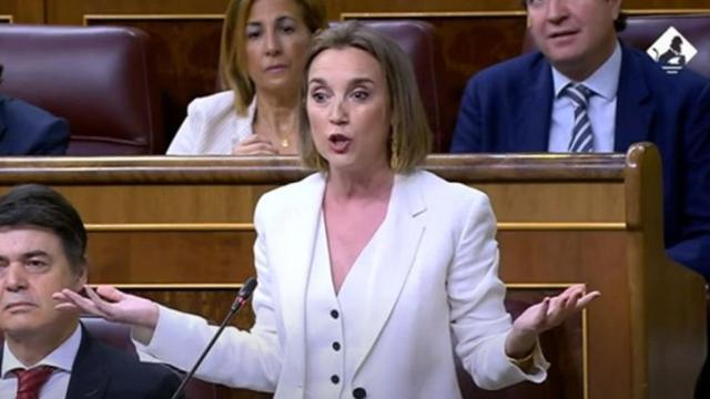 La portavoz del PP en el Congreso, Cuca Gamarra, este miércoles en la Sesión de Control.