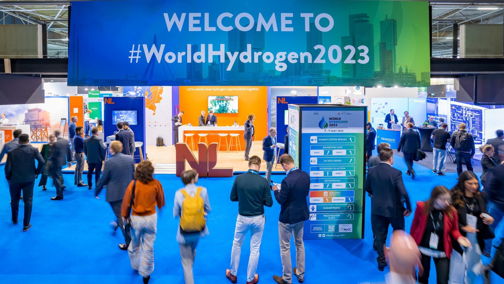 Cumbre y Exposición Mundial de Hidrógeno 2023, en Róterdam, del 9 al 11 de mayo de 2023.