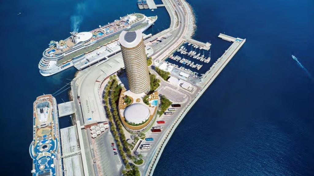 Diseño de la Torre del puerto de Málaga.