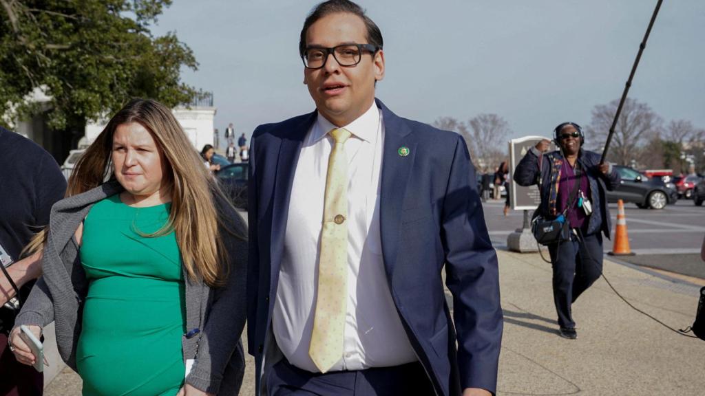 Santos camina hacia una votación en el Capitolio en Washington, el pasado 12 de enero.