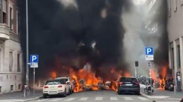 Explosión en Milán.
