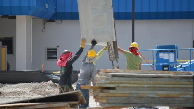 Trabajadores del sector de la construcción.