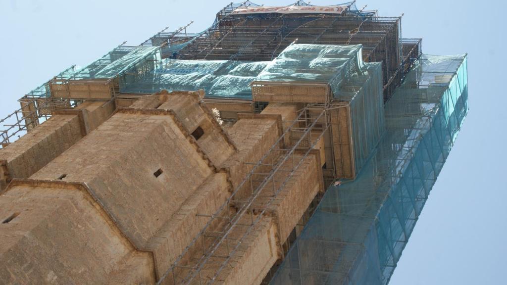 Imagen de las obras en la Colegiata de San Miguel de Ampudia