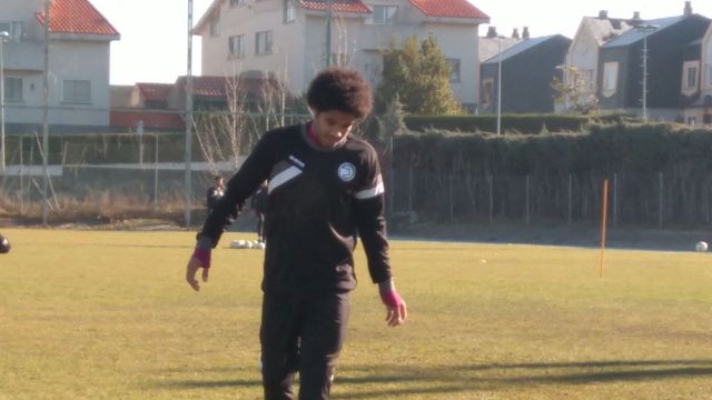 David Mitogo con Unionistas CF